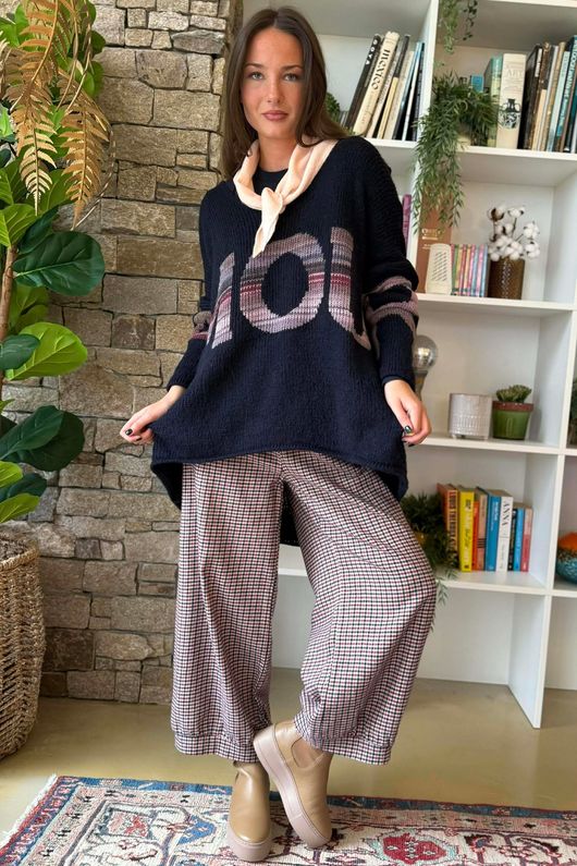 Big Softie Amour Slouch Knit Jumper Navy /18=